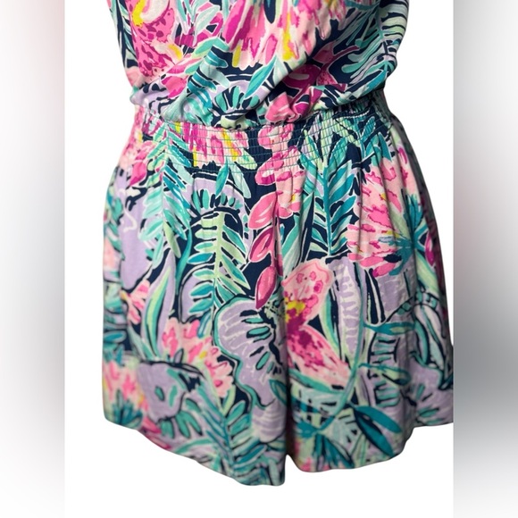 LILLY PULITZER Anja Romper In Mandevilla Pink Extra Lucky XS - Picture 5 of 13